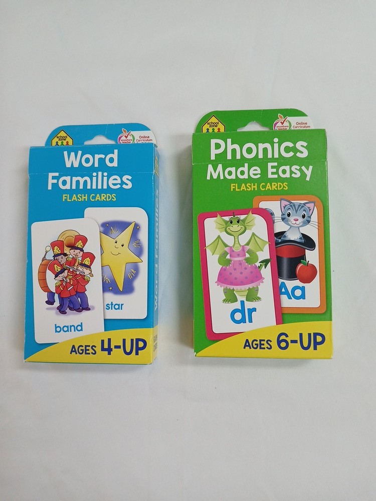 School Zone Word Families Flash Cards