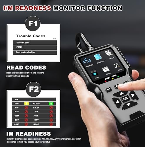 V519 OBD2 Diagnostic Scanner Tool - Vechicle Check Engine Light Code Grey