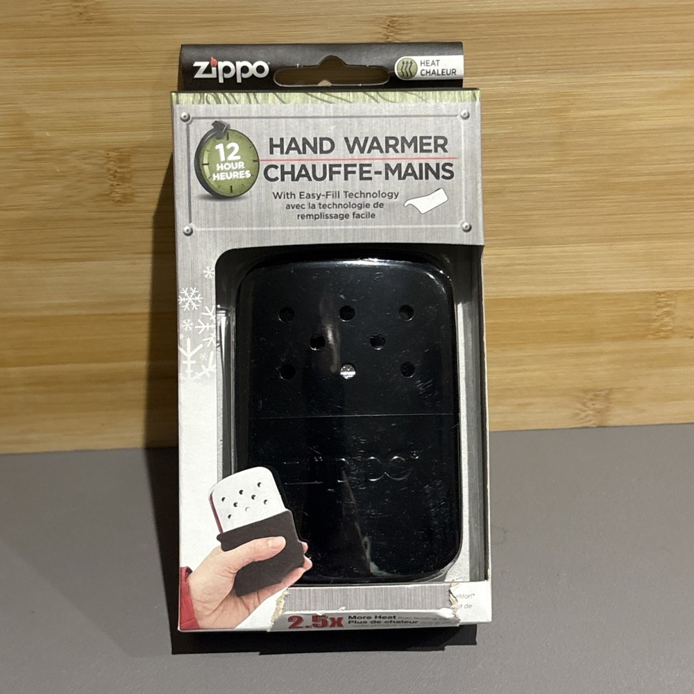 zippo 12 hour refillable Black hand warmer