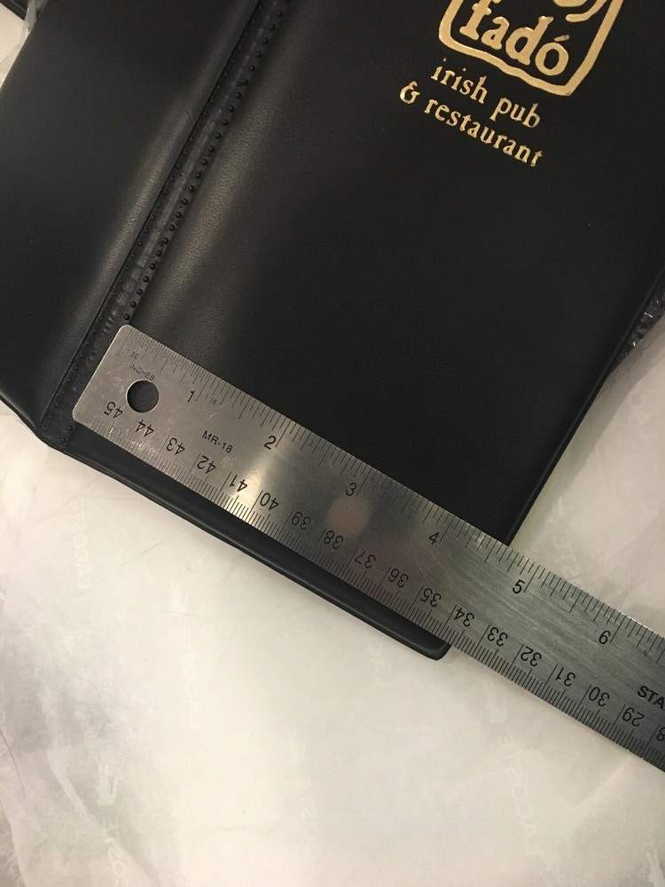 Waiter Book Leather Wallet Present Checkbook Leather Panel With Logo Restaurant