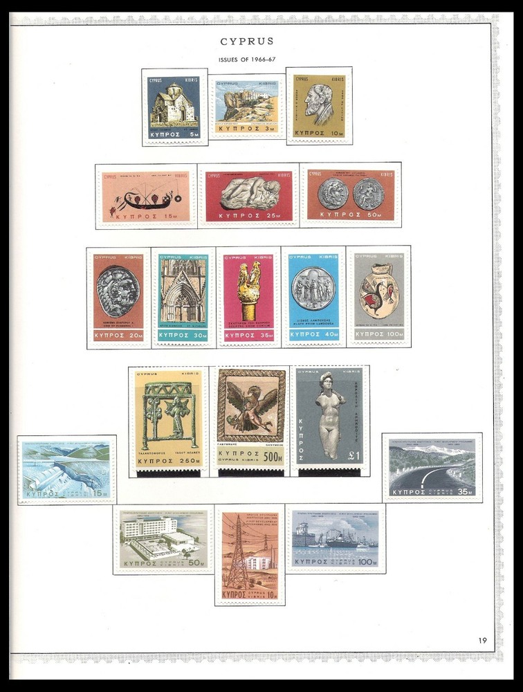 CYPRUS 1966-67 ISSUES ON PAGE (LHM/UHM) *CLEAN & FRESH*