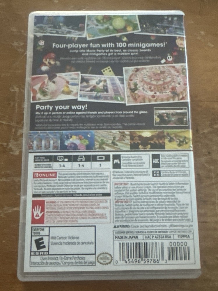 Mario Party Superstars - Nintendo Switch AUTHENTIC REPLACEMENT CASE ONLY