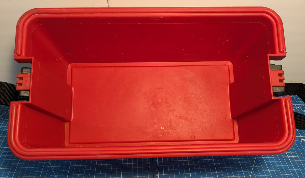 Snap On Tools 2 Tray Poly Toolbox KRW200R, Red & Black, With Removable Strap