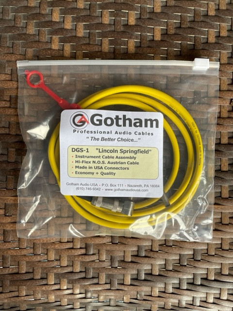 Lincoln Springfield Instrument Cable Assemblies 06 Ft Yellow NOS
