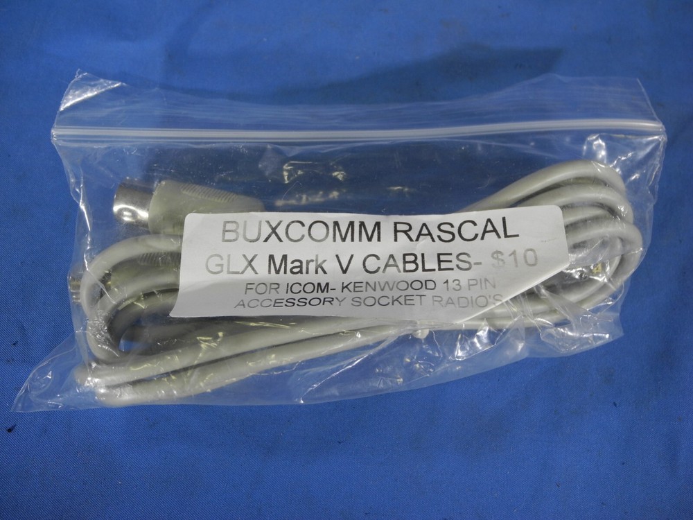 Buxcomm Rascal Mark V GLX Cable for ICOM - Kenwood 13 Pin