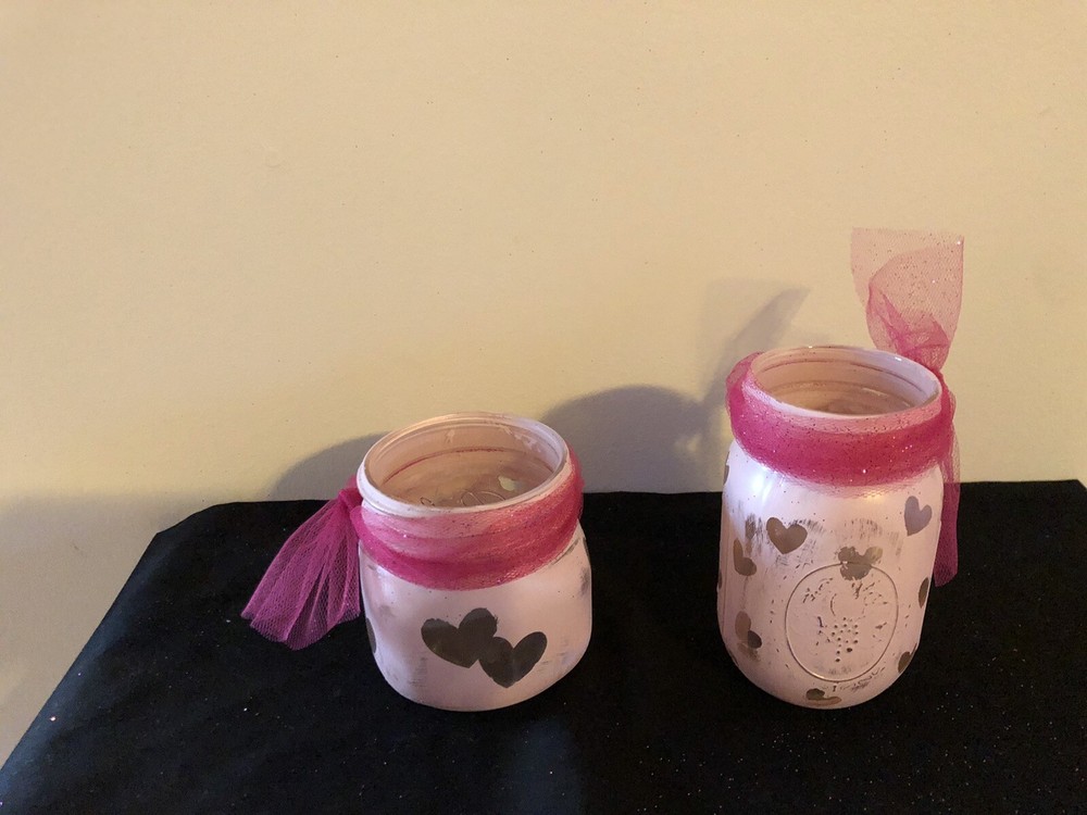 Hand Painted Mason Jars Valentines Day