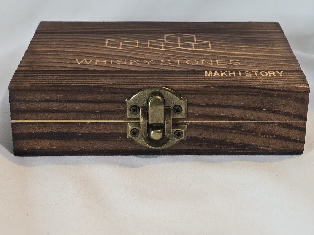 Makhistory Whiskey Stones Wood Box Set