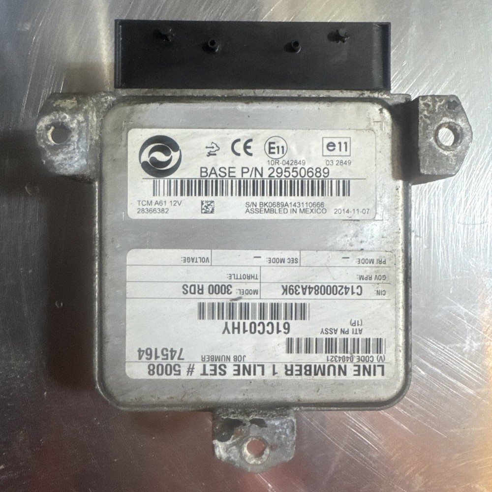 ALLISON TRANSMISSION COMPUTER TCU 29550689 3000 RDS