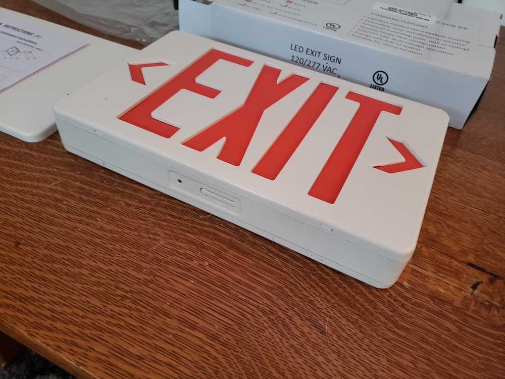 Lighting Exit Safety LED Sign 499-4715SIL