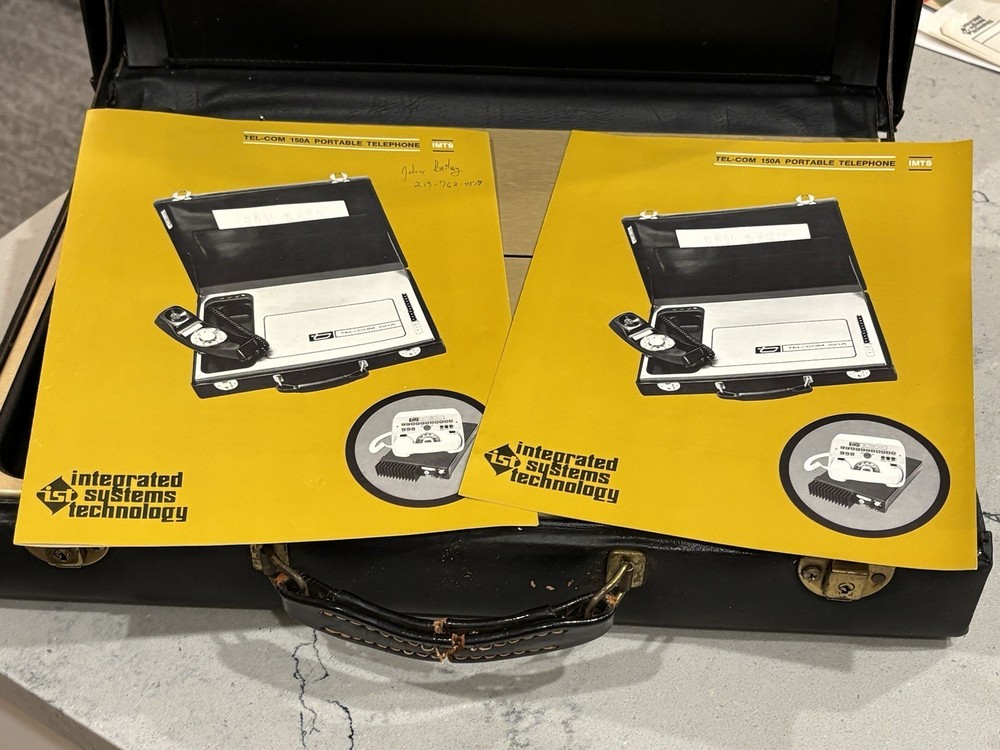 Integrated Systems Technology Tel-Com 150A Mobile Briefcase Telephone Paperwork