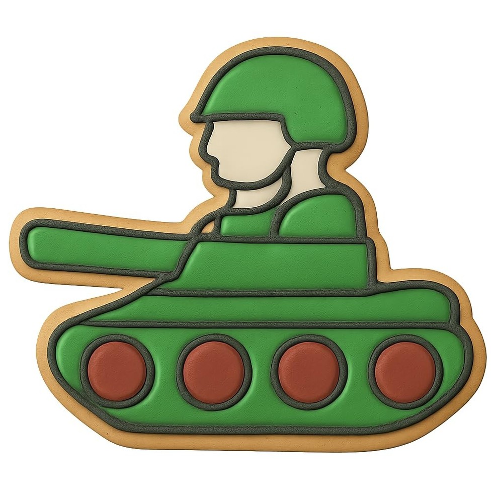 Tank Commander Cookie Cutter - 4x3" Creative Baking Fun