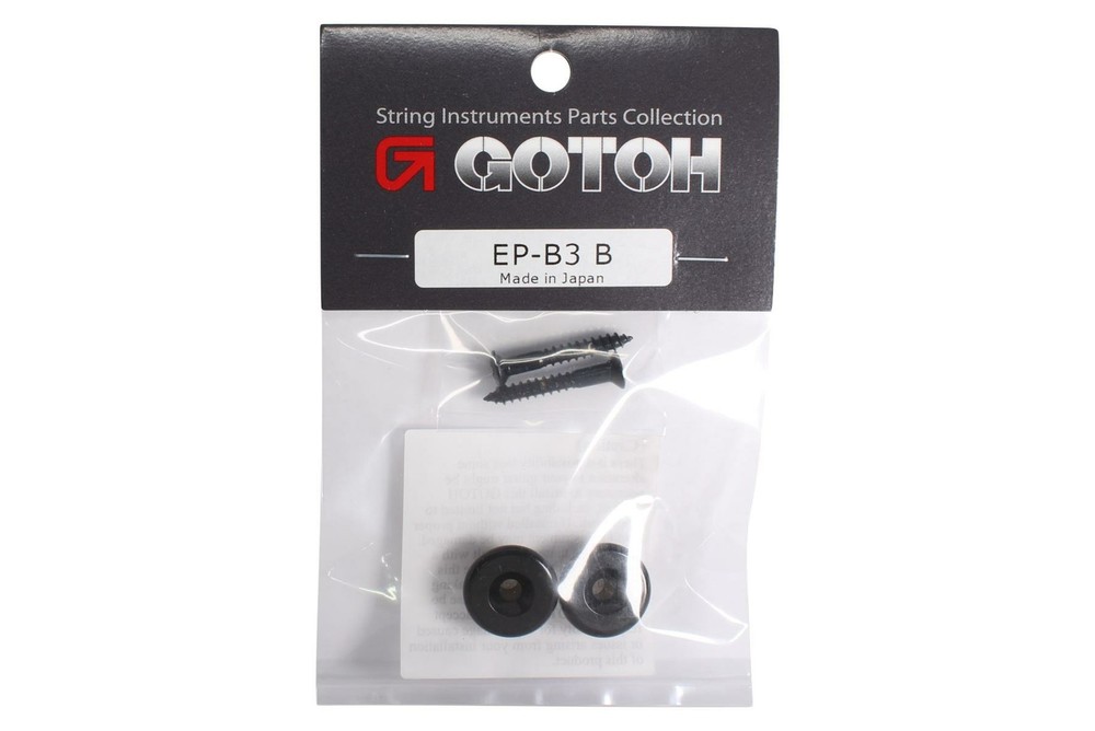 GOTOH EP-B3 Strap Button - Oversized - Set of 2 - Black