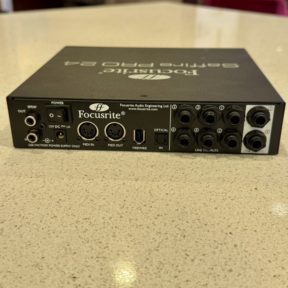 Focusrite Saffire Pro24 FireWire Audio Interface Only No Power Supply
