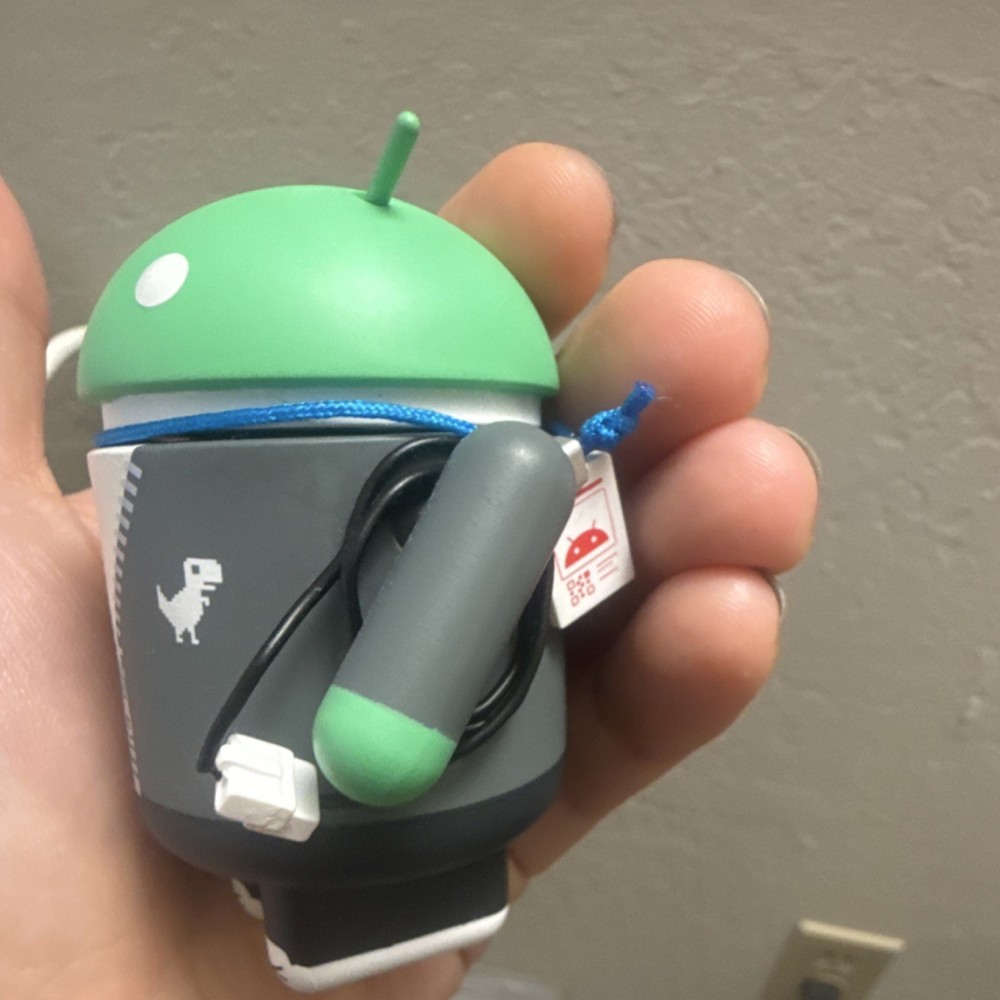 RARE Android Collectible Figure Chrome Dinosaur Tech Accessories Google