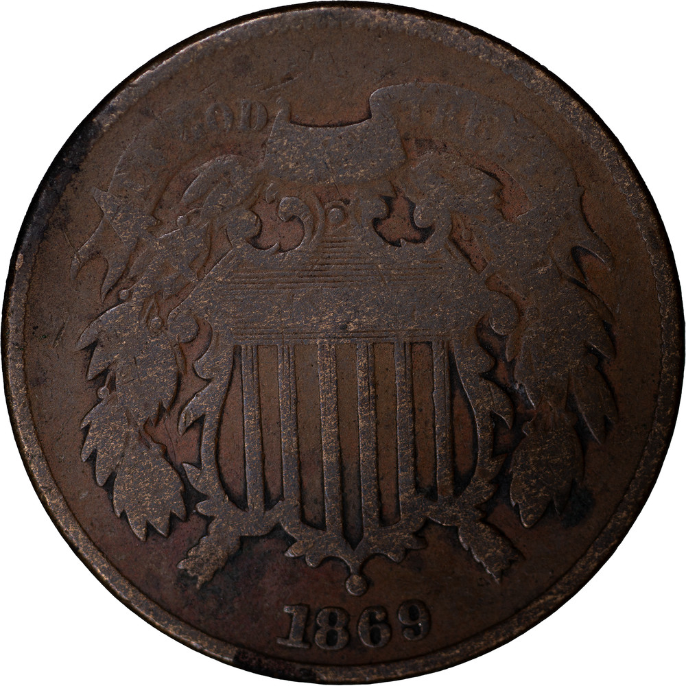 1869 2c Two Cent Piece ~ Good