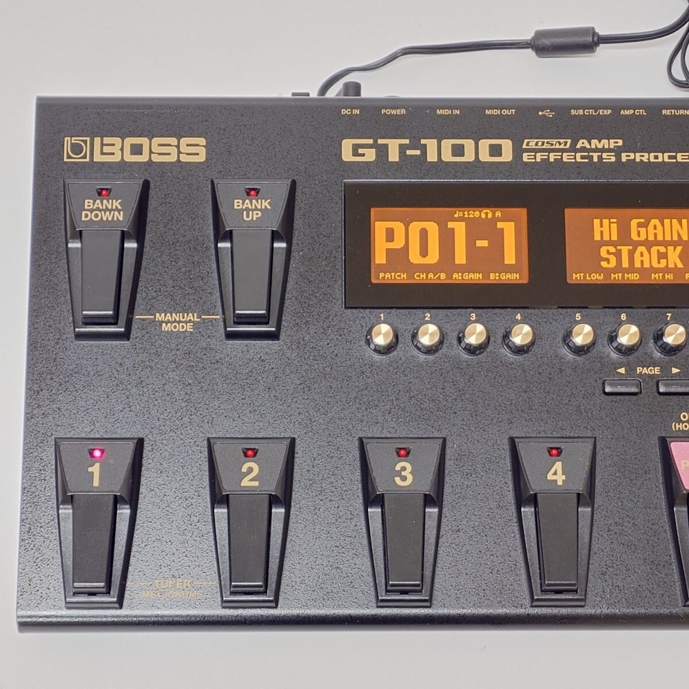Boss GT-100 ver.2 Multi-Effects Processor Guitar Effect Pedal w/case, box Tested