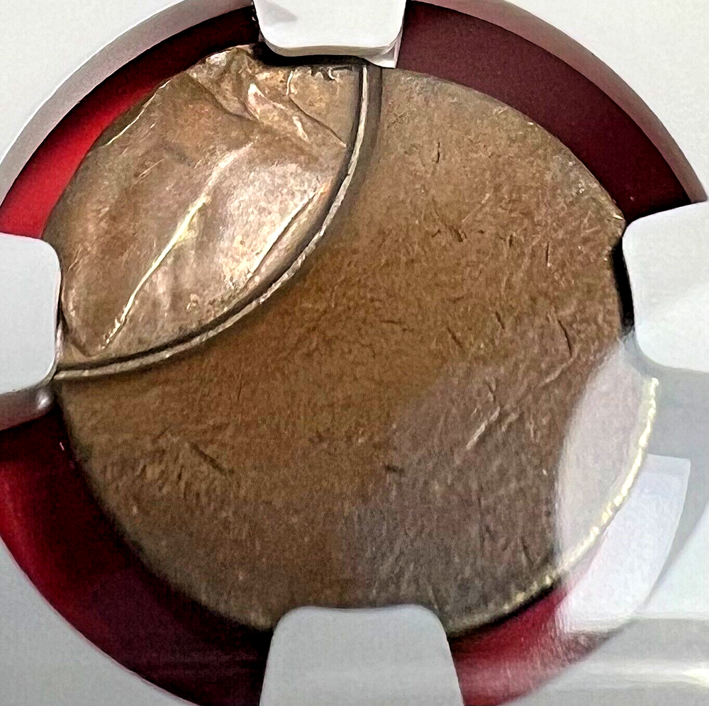 1964 NICKEL OFF CENTER ON CENT PLANCHET MULTI-ERROR! NGC MS-63 BN
