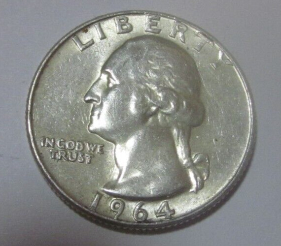 1964   Washington Silver Quarter   90% Silver