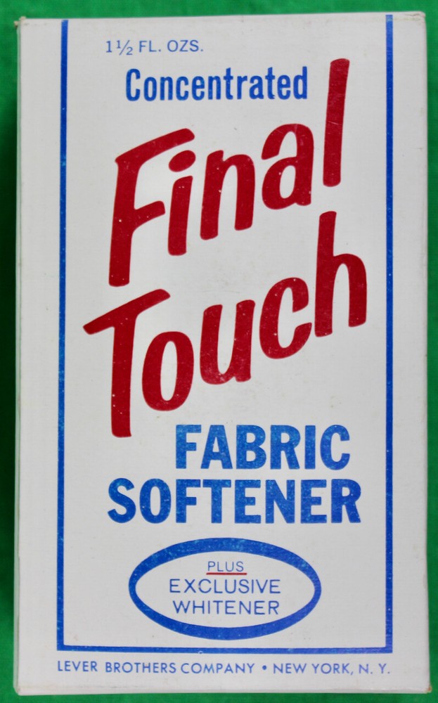 Original Vintage Final Touch Fabric Softener Unopened Vending Box