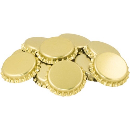 Gold Oxygen Absorbing Bottle Caps - 50 pcs - FREE SHIPPING!!!