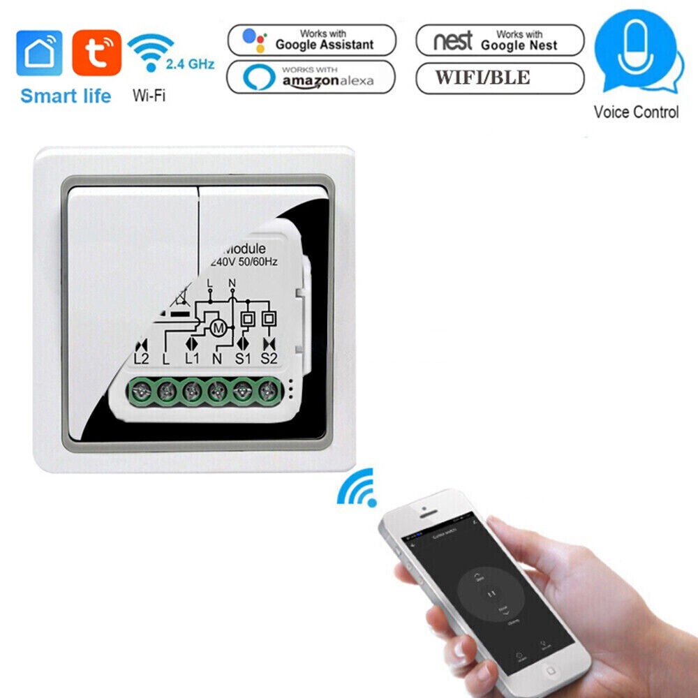 Smart WiFi Switch Curtain Blinds Module Roller Shutter Motor For Tuya Alexa US