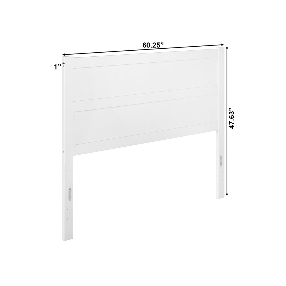 Noho Mid Century Modern Headboard With Usb Charging Station Solid Wood Design