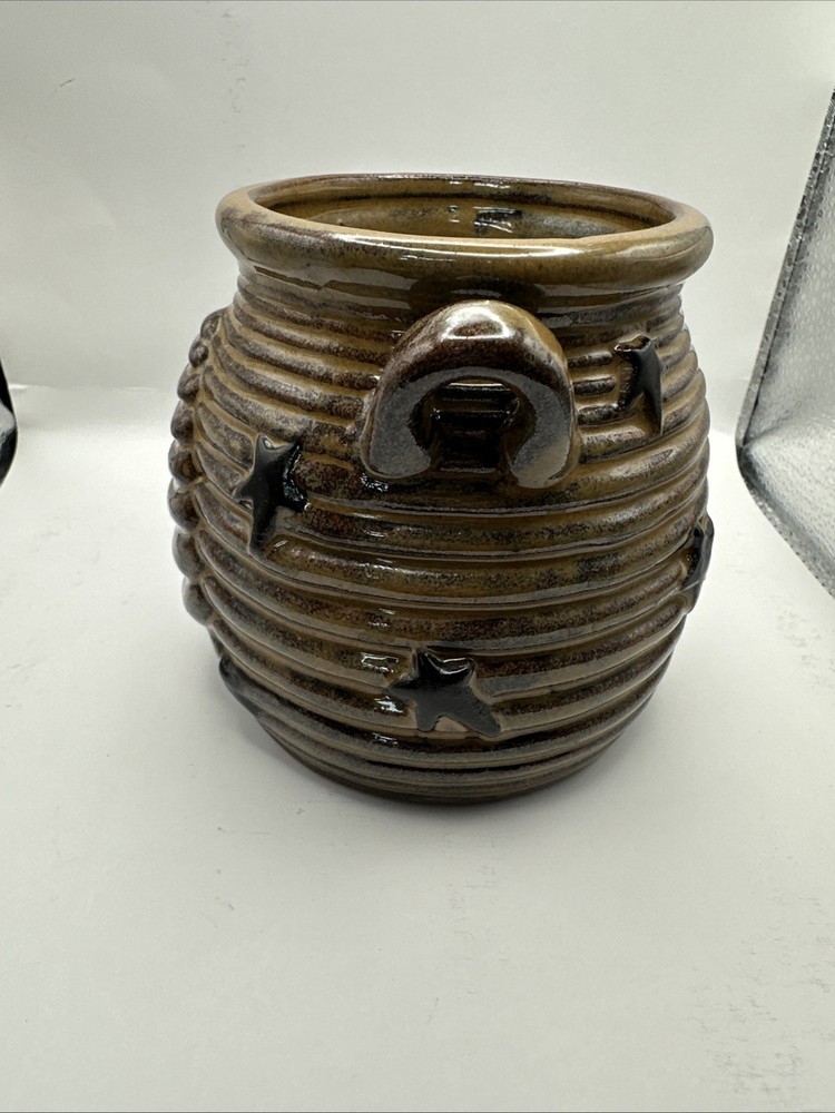 Primitive Style Studio Pottery Brock Open With Textures Surface