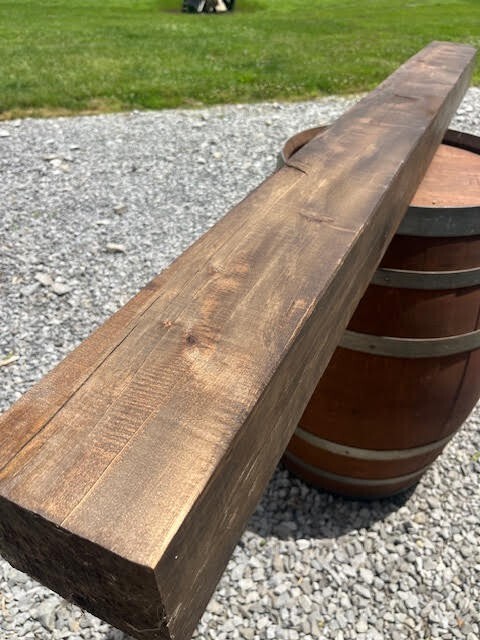 137 Fireplace Mantle Beam 72"x6"x6" Solid, Rustic, Salvage