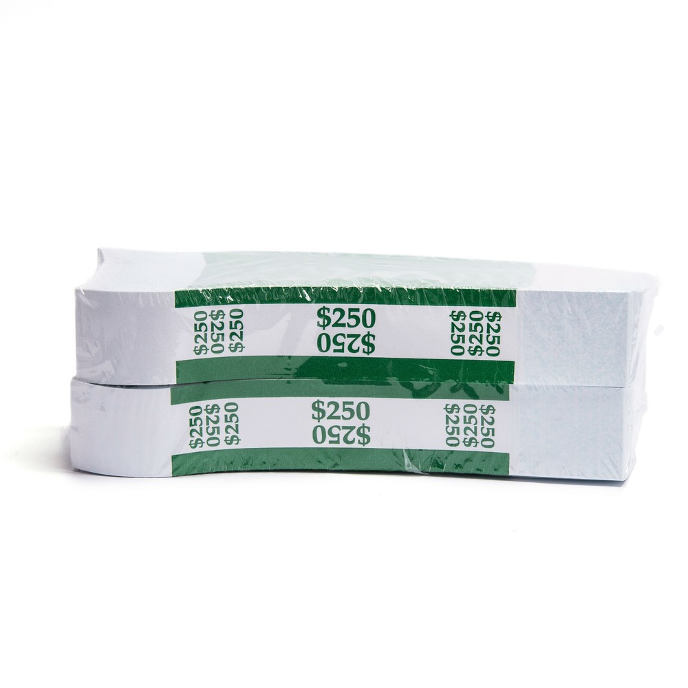500 Self Sealing Currency Bands- $250 Denomination