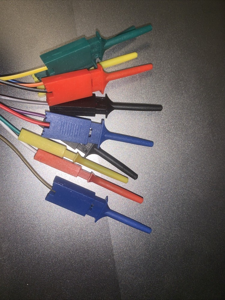 Test Hook Clips Hook Clamp Kit 5 Colors Cables Logic Analyzer Probe Test
