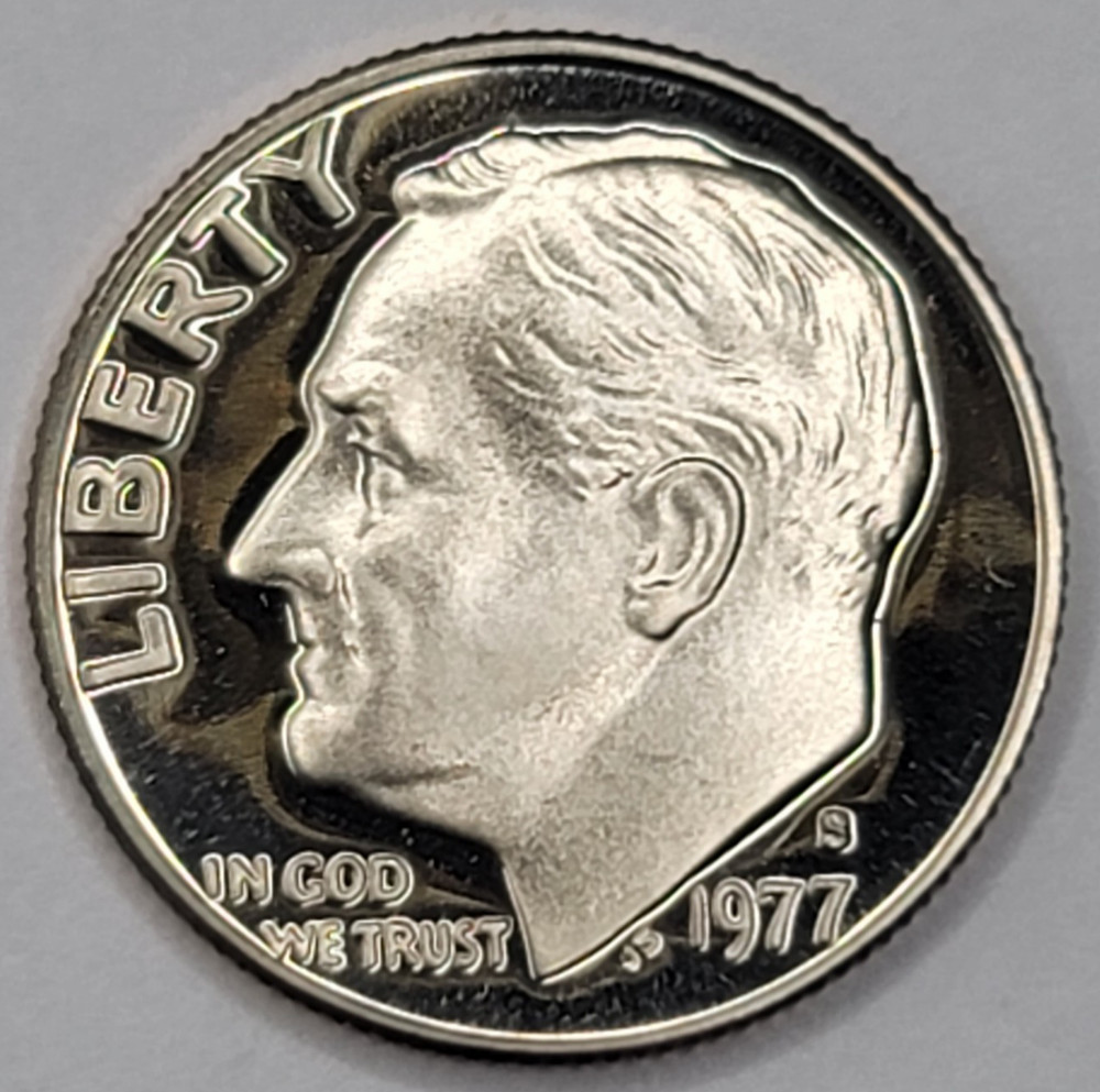 1977 S Gem Proof DCAM Roosevelt Dime