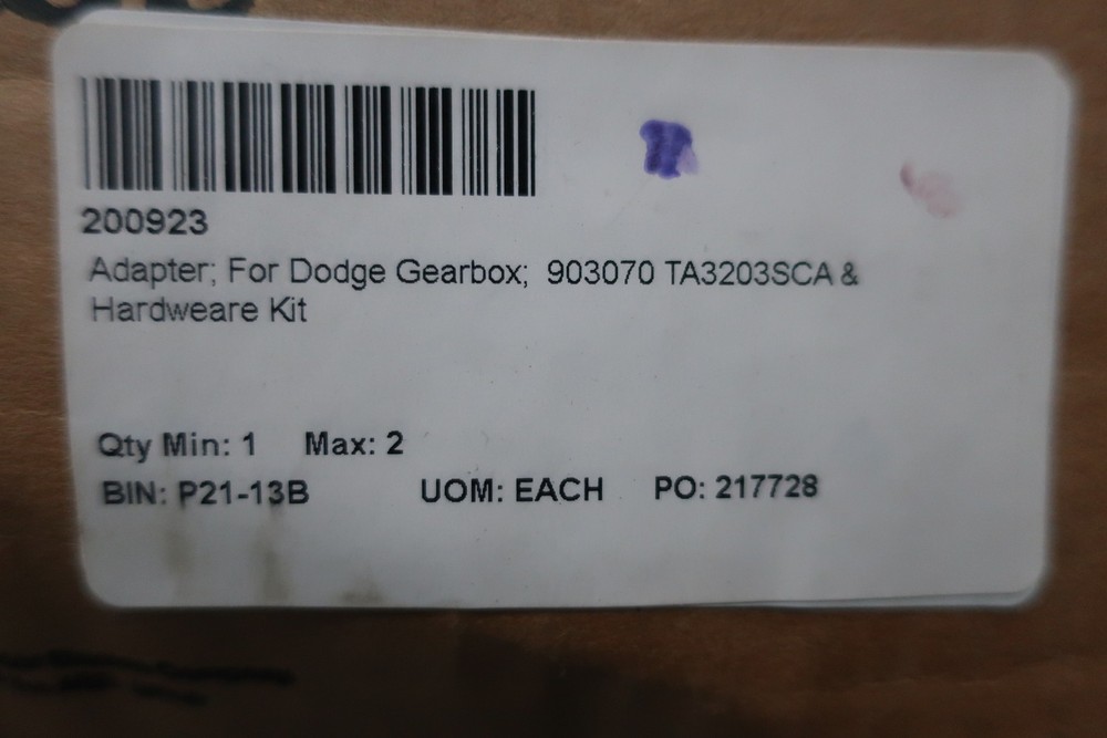 Dodge 903070 Adapter & Hardware Kit