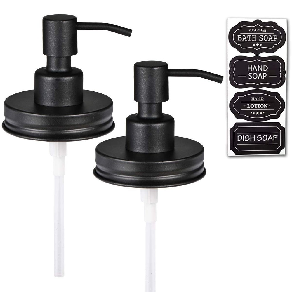 Mason Jar Liquid Soap Dispenser Lid, Rust Proof Stainless Steel Replacement, ...