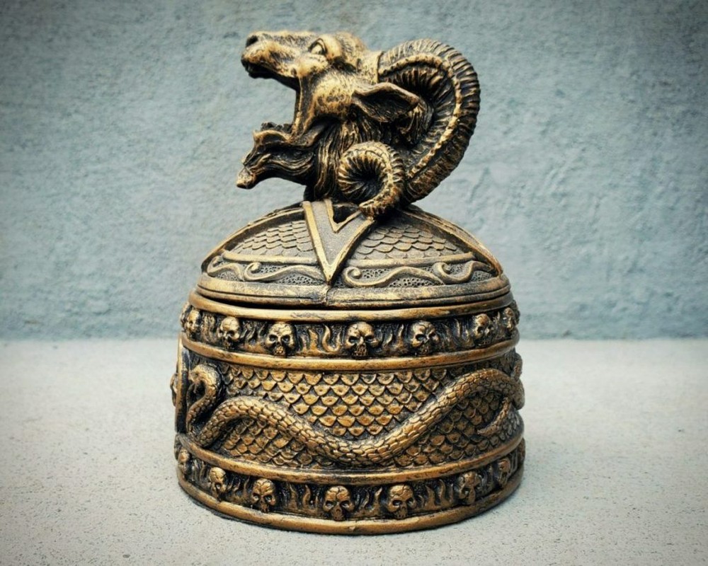 Baphomet Incense Burner, Cone Burner, Occult Items, Gothic Decor