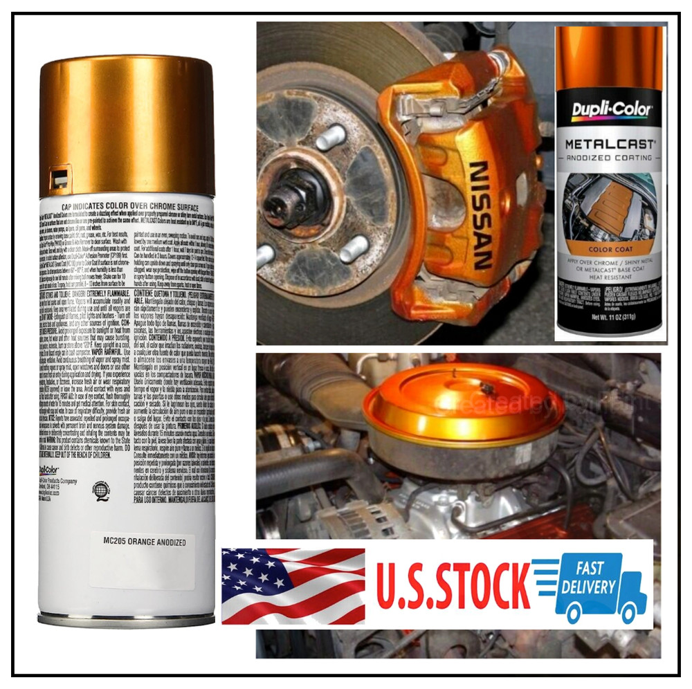 Orange Copper Anodized Coating Spray Brake Engine Custom Caliper Paint High Temp
