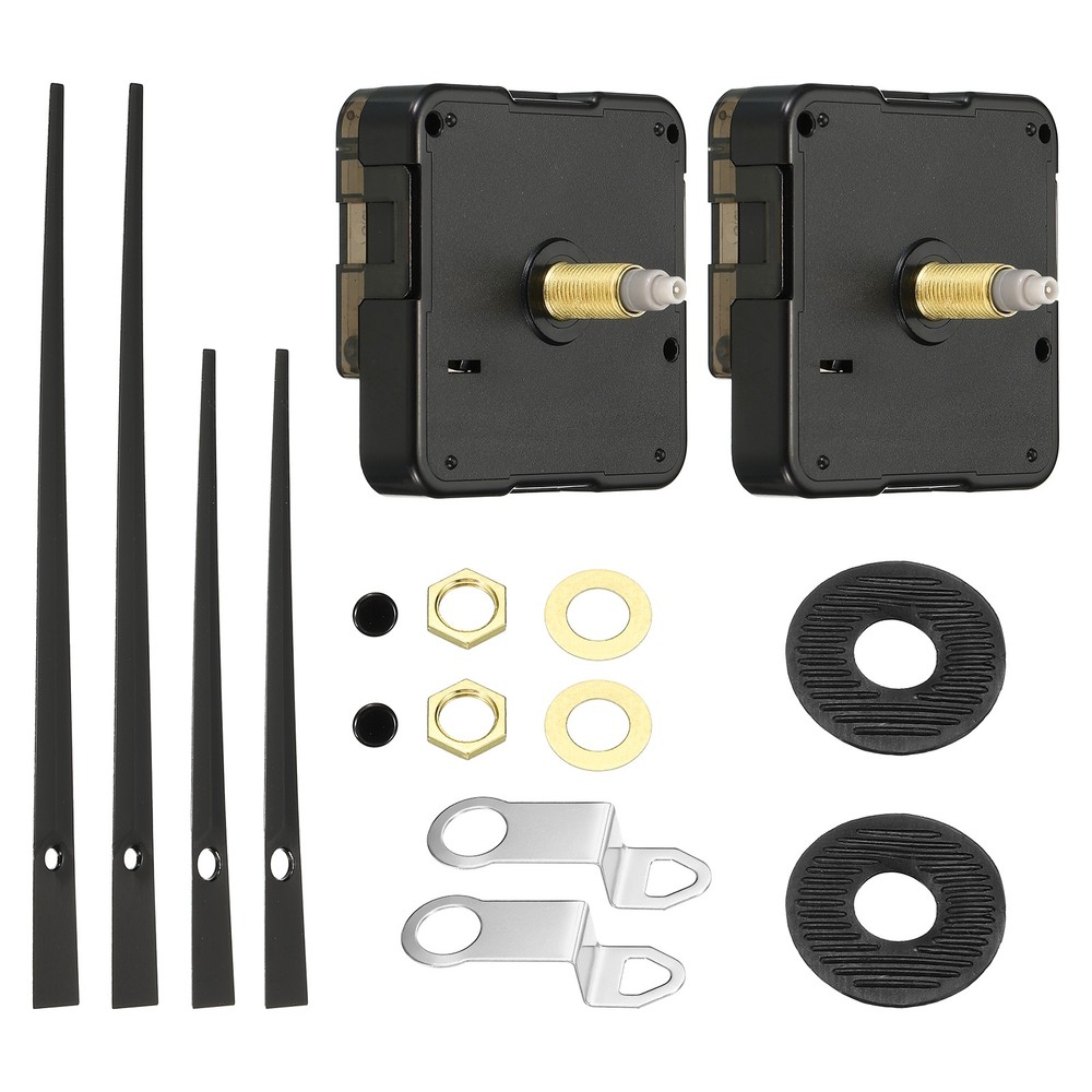 Clock Mechanism Replacement 2Pack Clock Mechanism DIY Wall Clock Black