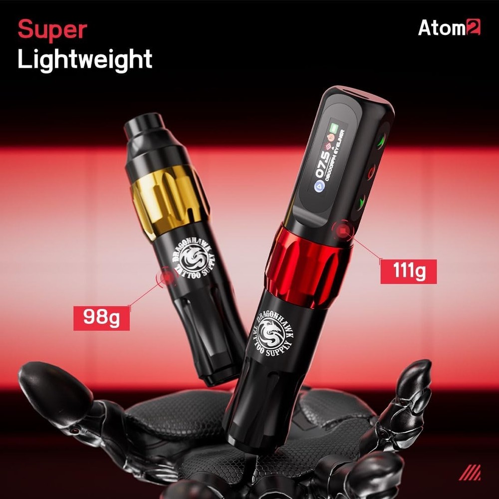 Atom2 Tattoo Kit Wireless Pro Gun Machine Part Number Not Specified Replacement