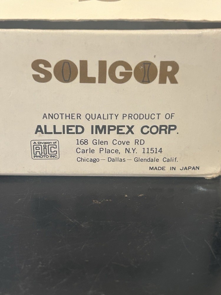 SOLIGOR Electronic Flash Unit MK-4 AC Terminal/Cable Reflector Open Flash Button