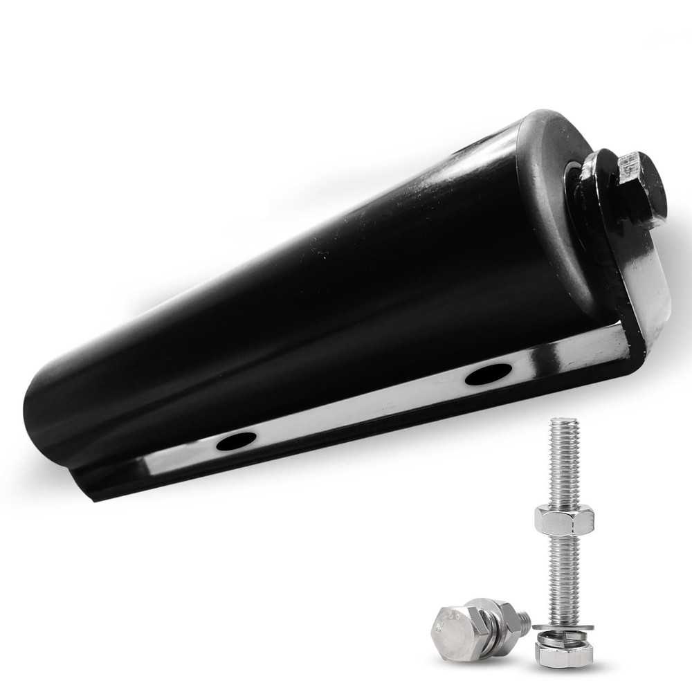 Single Slide Gate Guide Roller with C Post Welded Bracket, Hard Nylon Sliding...