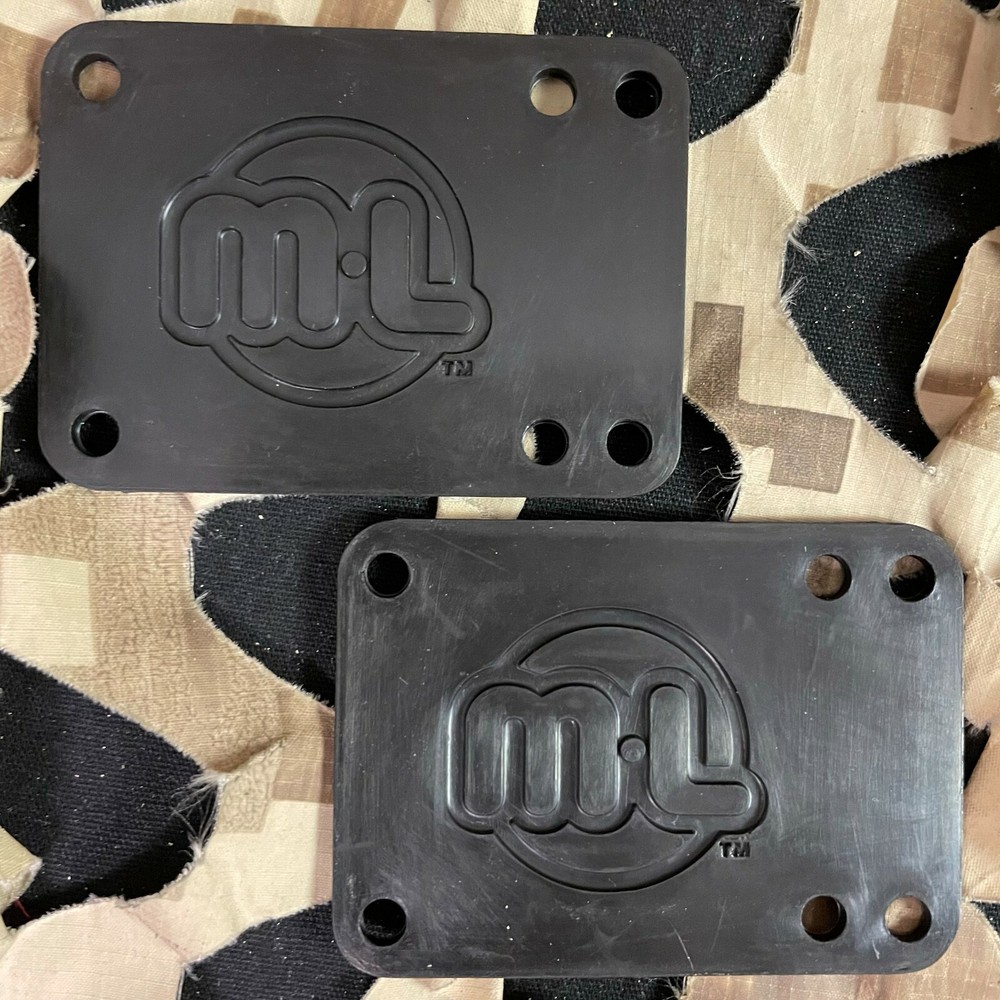 New Mini Logo Rubber Black Skateboard Riser - 0.1 - (2 PC)