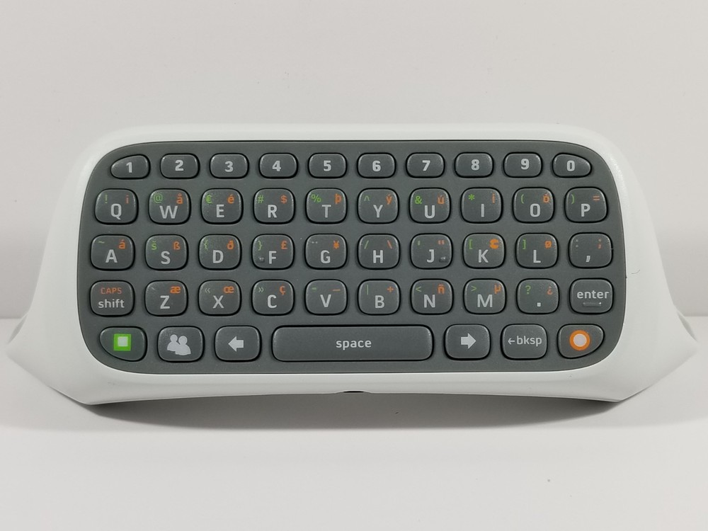 ¤ Official White Chat Pad Controller Keyboard Wired Microsoft Xbox 360 OEM Work*