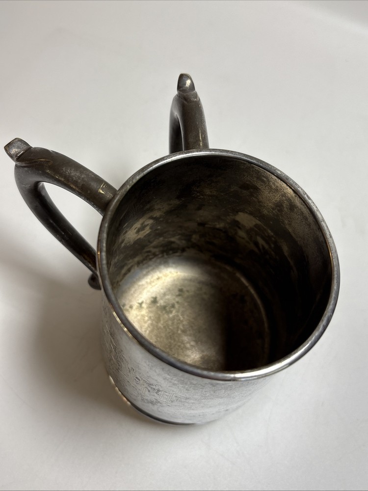 Vintage Concord Nickel Silver Double Handle Mug Cup