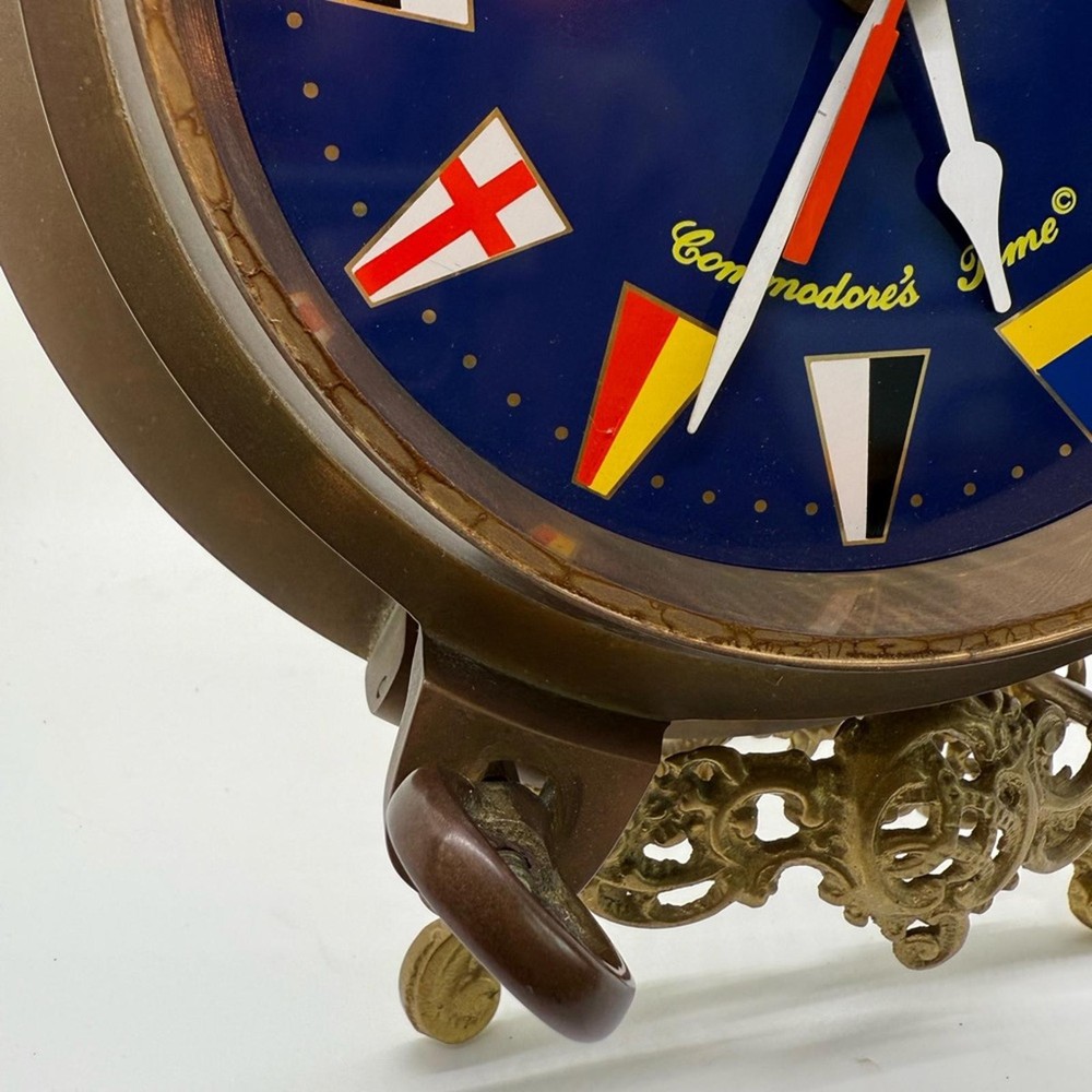 Vintage Brass Nautical Wall Clock - Missing Glass