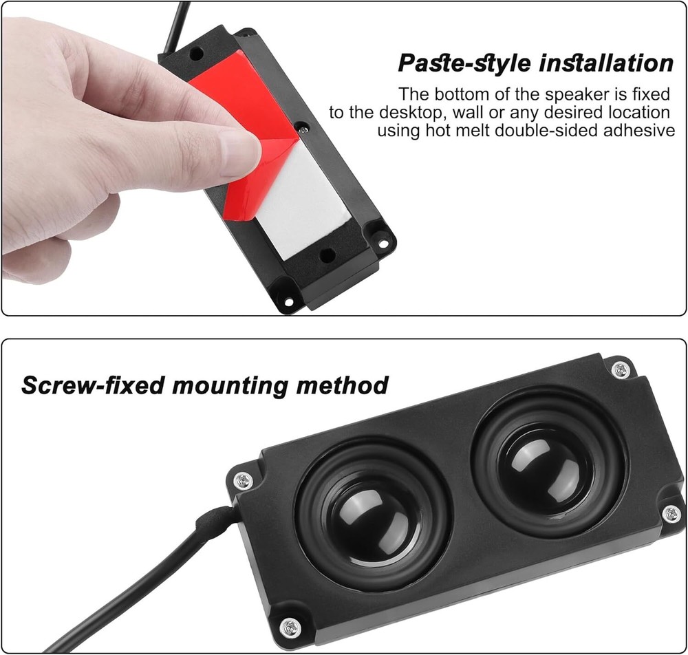 Motherboard 9 Pin USB Computer Stereo Speaker For PC Desktop Internal Hidden DIY