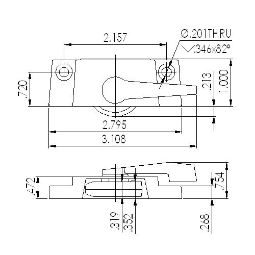 Window Sash Lock 3290WHITE