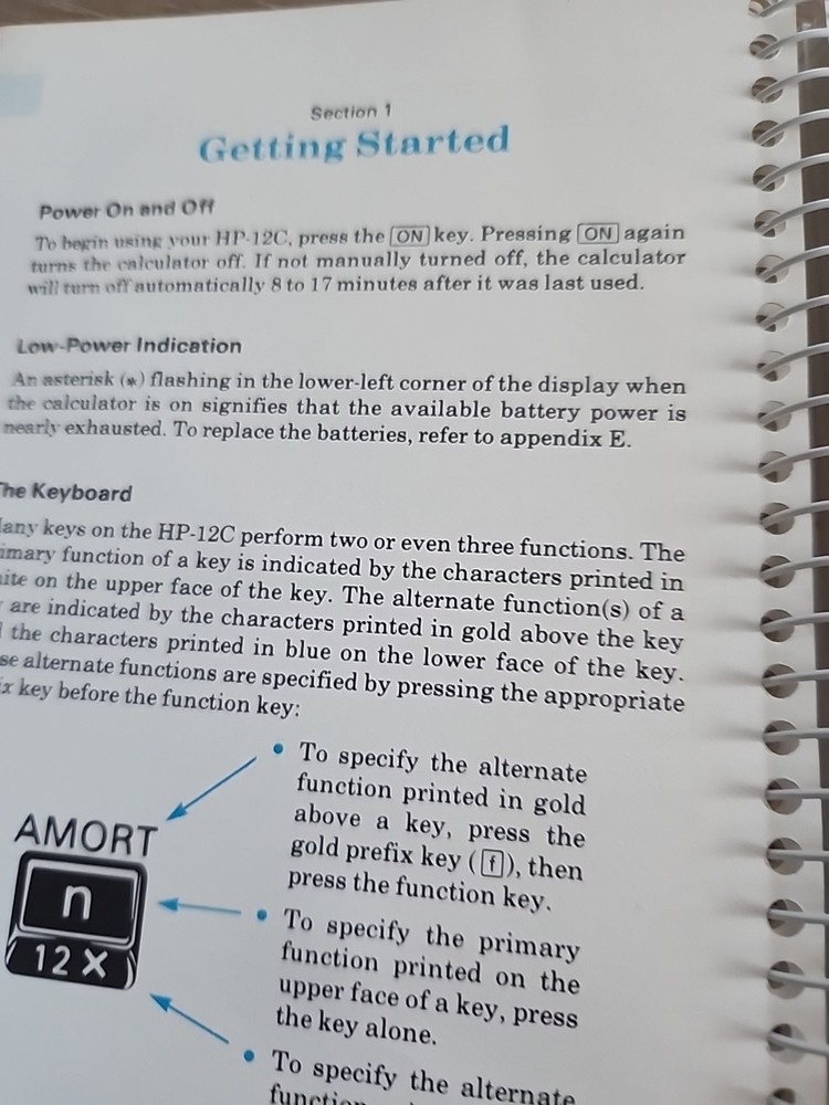 Hewlett Packard HP-12C Owner's Handbook And Problem-Solving Guide 4/86