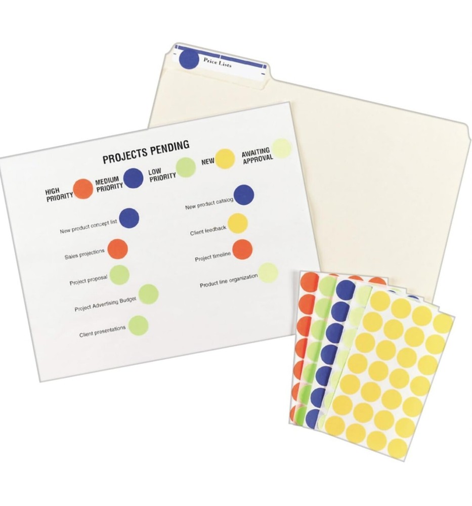 Avery Dennison Ave-05466 Round Color Coding Label - 0.75" Diameter