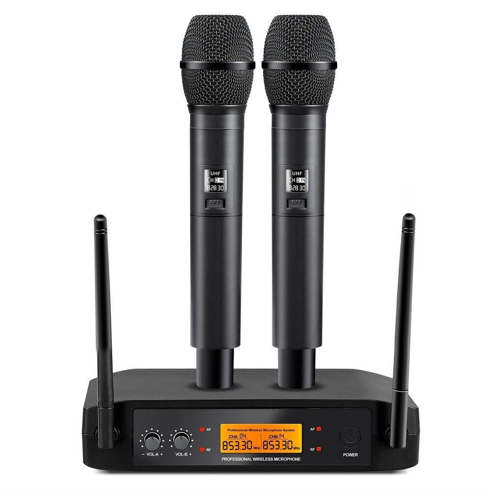 Microphone for Singing Wireless Microphone System Dual Professional Cordless ...