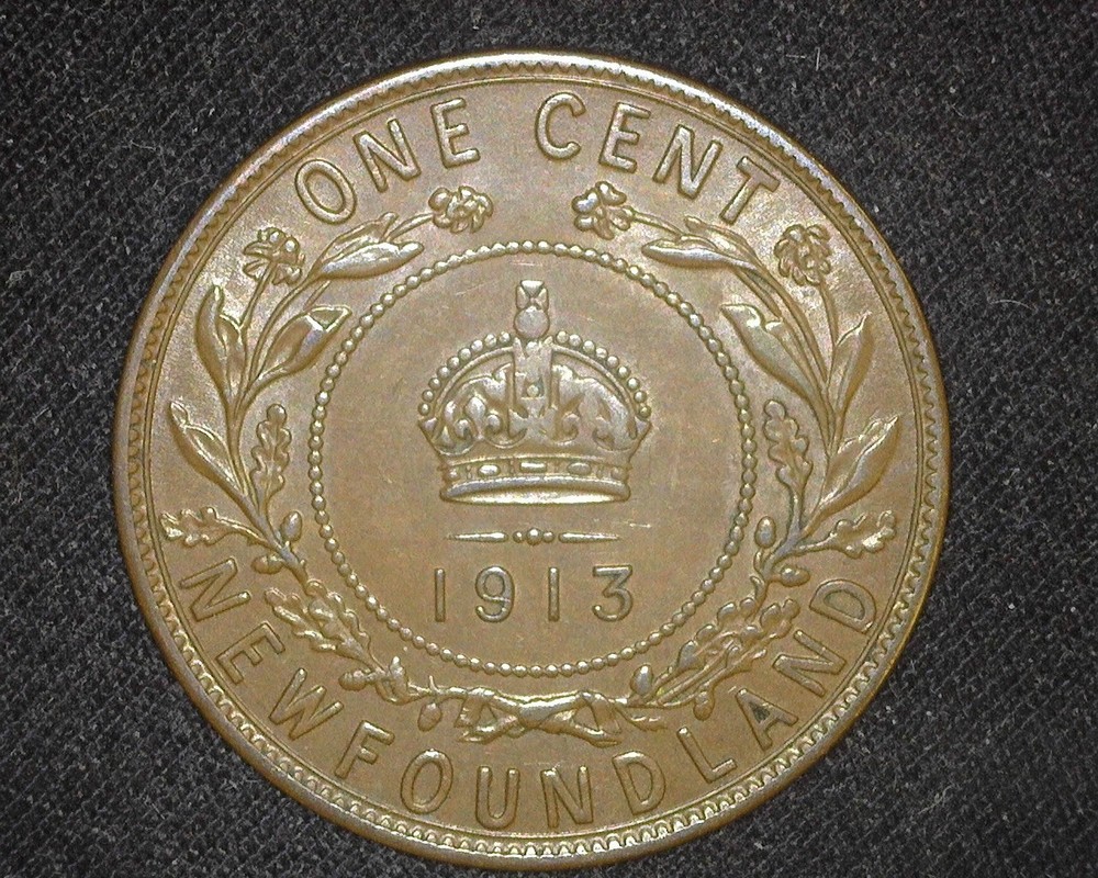 NEWFOUNDLAND CANADA 1913 LARGE CENT KM16 ABOUT UNCIRCULATED ~H18