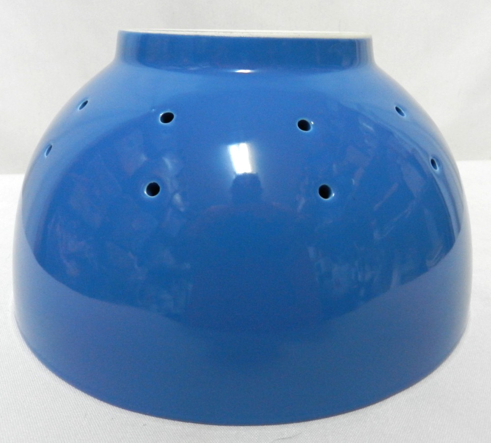 TAG colander strainer bowl ceramic insert blue Dishwasher Safe 4.5" x 8"
